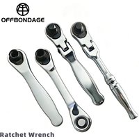 Bicycle Tools Ratchet Wrench - 1/4 Drive Ratchet Handle with 72 Teeth Quick Release Auto Motorcycle Repair Hex Wrench Set
