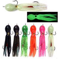 Fishing Lead Squid Soft Lures Swimbait with Skirt Tail Sea Fishing Glow Trolling Lure False Lure Deep Sea Bass Salmon Trout