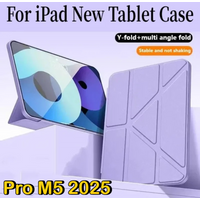 2026 Leather Y-Fold Stand Case for IPad Pro Air 11 13 M5 M4 A16 11 M2 M3 Air 2 3 4 5 6 7 8 9 10 11 Th Gen Mini 7 Smart Soft Case