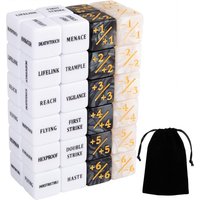 48 Pieces Counter Dice Plus One MTG Dice Counters Set Creature +1 Tokens for MTG, TCG, Magic Card Games Accessories