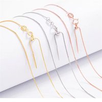 SENLISSi -18K Trendy Necklace Box Chain choker Silver 925 jewelry gold necklace Neck for Women DIY initial necklaceGirl Wedding