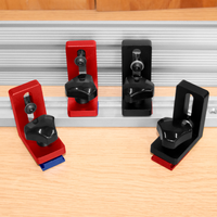 2pcs Aluminum Alloy 30 Type Miter Track Stop T-track Sliding Brackets, for T-Slot Woodworking Fence Rail Connector Accessories