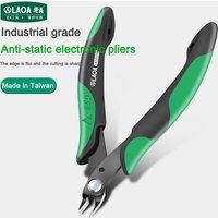 LAOA Stainless steel anti-static diagonal pliers, mini jewelry diagonal pliers, pointed nose pliers, electronic wire cutters
