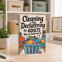 Cleaning and Decluttering for Adults, Spiral Planner Notebook for Home Organization, Simple Checklists and Declutter Tasks