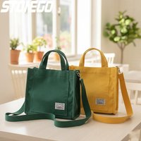 Fashionable Corduroy Shoulder Bag for Women Large Capacity Handbag Portable Small Square Crossbody Bag Trendy Style