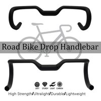 T1000 Full Carbon Fiber Bicycle Handlebar, 30mm Rise, Road/Gravel/Track Use Internal Cable Routing, for Better Riding Experience