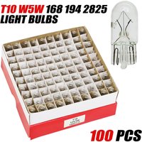 100pcs 5W Led T10 Car Light COB Glass White Auto Automobiles License Plate Lamp Dome Light Reading DRL Bulb Style 12V