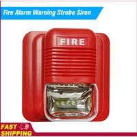 Horn Sound & Strobe Alert Security System Fire Alarm Warning Strobe Siren Tool for Home Office Hotel Restaurant