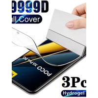3Pcs HD Full Cover Hydrogel Film For Xiaomi Poco X7 Pro X6 M7 F7 Ultra Screen Protector