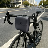 AliExpress NONE 1 Retro Leather Bike Handlebar Bag, Universal Front Pannier for Mountain Bikes, Road Bikes, and E-Bikes, Cycling Storage Bag