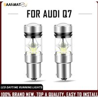 SAARMAT 2PCS 12V Led Daytime Running Light Bulb Lamp 1156 P21W BA15S Canbus White For Audi Q7 2006 2007 2008 2009