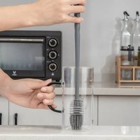 1/2pcs Long Handle Silicone Bottle Brush Cleaning Brush Kitchen Cleaning Cup Brush Thermos Glass Brush Cleaning Tools