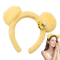 Bear Ears Headband Plush Cartoon Hair Hoop Soft Bear Ears Headband for Daily Dinner Girlfriends Travel Female Outgoing Dating