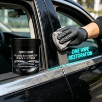 QIFENGHE 150g Plastic Restoration Black Soft Wax, Darken Faded Trim & Restore Car Plastic Parts