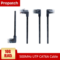 Propatch Cat6A Ethernet Cable , Right-Angle RJ45 UTP Cable, 10Gbps 500MHz High-Speed Network Cord for Gaming Consoles/PC/Router