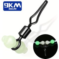 9KM 3-Way Fishing Swivels 15pcs Luminous Gourd Shape Cross Line Swivel with Glow Beads with Glow Beads