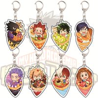 My Hero Academia 6cm Crepe Theme Acrylic Keychain Figures Anime Pendant Bag Charm Collectible Gift for Fans