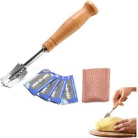 Holzgriff Sauerteig Brot Scoring Lame Brot Schnittwerkzeug mit 5 Klingen Bäcker Lame Teig Scoring Messer