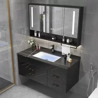 Luxury Bathroom Cabinets Storage Toilet Washbasin Modern Simple Mirror Bathroom Cabinets Tool Gabinete Hotel Furniture