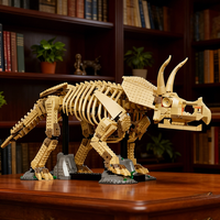 2688PCS New Dinosaur Triceratops Fossil Triceratops Skeleton Building Blocks Dinosaur World Park Toy Suitable for Children Gifts