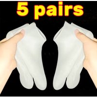5Pairs Silicone Protective Moisturizing Foot Socks Reusable Foot Spa Elastic Protector Stocking Anti Cracking Dry Dead Skin Tool