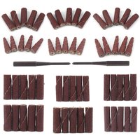62 Stück Schleifstift mit Schleifkopf, Schleifpapier, Lamellenschleifscheibe 80–240 # Mit 1/4-Zoll-Schaft-Polier-Schleifwerkzeug