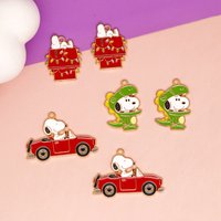 10/20Pcs Cute Cartoon Snoopy Dog Charms for Women Earrings DIY Handmade Keychain RedHouse Jewelry Necklace Bracelet