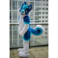 White Blue Fursuit Husky Fox Dog Mascot Costume Halloween Christmas carnival Fancy Party Animal Cartoon Character Outfits