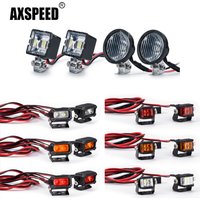 AXSPEED Simulation 2Pcs Spotlight LED Lights Headlights for TRX-4 TRX-6 Axial SCX10 Wraith 1/10 RC Crawler Car Upgrade Parts