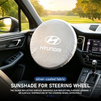For Hyundai Car Steering Wheel Sun Shade Cover Silver Anti-Heat Sunscreen Cover i10 i20 i30 i40 ix20 ix35 ix55 Nexo IONIQ