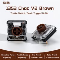 Kailh 1353 Choc V2 Brown Switch Hitbox Controller Tactile Creamy Low Profile Switches For RGB Gaming Mechanical Keyboard Hitbox