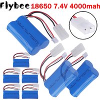 18650 Battery with Tamiya Plug Upgrade 4000mAh 7.4V Li-ion Batery 2S for Remote Control Helicopter Car Trucks Tanks Boats Parts