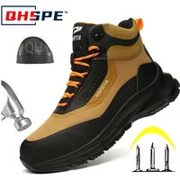 Anti Splash Water Safety Shoes Men Wear Resistant Work Boots Steel Toe Shoes Puncture-Proof Protective Shoes Security Sneakers