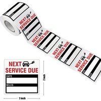 100-300pcs/roll Oil Change Maintenance Service Reminder Stickers Window Sticker Adhesive Labels Car Sticker "NEXT SERVICE DUE"