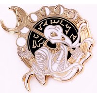 Egyptian Mythology Moon God Khonnshu Hard Enamel Pin Moon Phases Constellation Badge