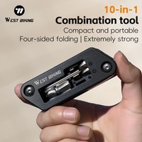 WEST BIKING Multifunctional Bike Tool Portable Anti-rust Allen Wrench Screwdriver Toolkit 10-in-1 MTB Road Bicycle Repair Tools