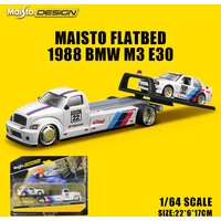 Maisto 1:64 1988 BMW M3 E30 1957 Chevrolet Flatbed Design elite transport die-cast precision model car Model collection gift