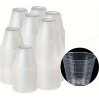 30pcs Disposable Graduated Plastic Medicine Cups (30ml/1oz) - for Mixed Pills, Medication Measuring, Resin Mixing, Mouthwash