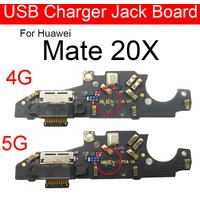 Genuine USB Plug Charger Jack Board For Huawei Mate 20X 4G 5G 20 X Usb Charging Port Dock Connector Flex Cable Replacement Parts