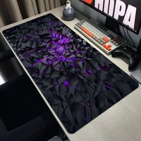Cyberpunk 3D Purple Neon Mouse Pad, Extra Large Gaming Desk Mat, Waterproof, Anti-Slip, Perfect for PC Gamer