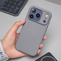 Luxury Solid Color Rock Sand Frosted Magnetic Case For iphone 17 Pro Max 16 15 14 Magsafe Wireless Charging Soft Silicone Cover