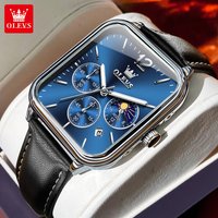 OLEVS 9914 Sport Men Watch Square Quartz Watch Moon Phase Multifunctional Watches For Men Waterproof Luminous Men's Gift