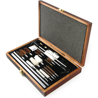 GUGULUZA Universal Gun Cleaning Kit Pistol Rifle Shotgun Barrel Cleaner Multi-Purpose Cleaning Brush Set with Wooden box