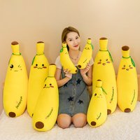 80cm Cute Soft Banana Plush Toys Office Nap Pillow Home Comfort Cushion Child Decor Christmas Gift Cotton Doll