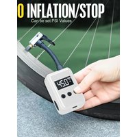 AliExpress Bike Pump Electric Portable Bicycle Pump, 120 PSI Mini Tire Pump with Digital PSI Pressure Gauge