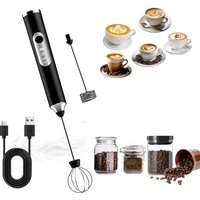 Electric Milk Frother 3-Speed Wireless Charging Milk Coffee Mixer Egg Beater Dual Stick Handheld Kitchen Tool Cake Cream Mixer