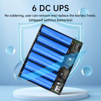 DC UPS Power Supply 5V 9V 12V Output 6x18650 Battery Uninterrupted DIY Power Bank Box for House Router Cellphone Tablet Modem