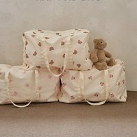 Cartoon Print Kindergarten Bedding Storage Bag Organizing Large Capacity Packaging Dust Bag Kids Quilt Organizer Mommy Bag