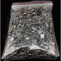 50Pcs/Lot Fishing Connector Pin Bearing Rolling Swivel Snap Fishhook Lure Connector Fishing Tackle Supplies Accessories Pesca