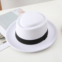 Anime Cosplay Kibutsuji Muzan Costume Hat Halloween Party Fedora Hat Unisex Winter Hats Ribbon Band Hat Classic White Formal Cap